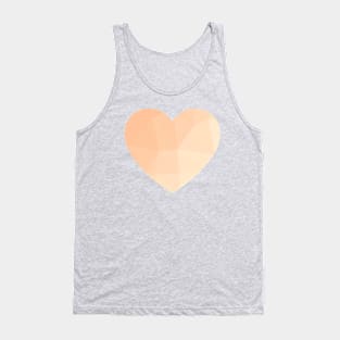 Peach Minimal Geometric Heart Tank Top